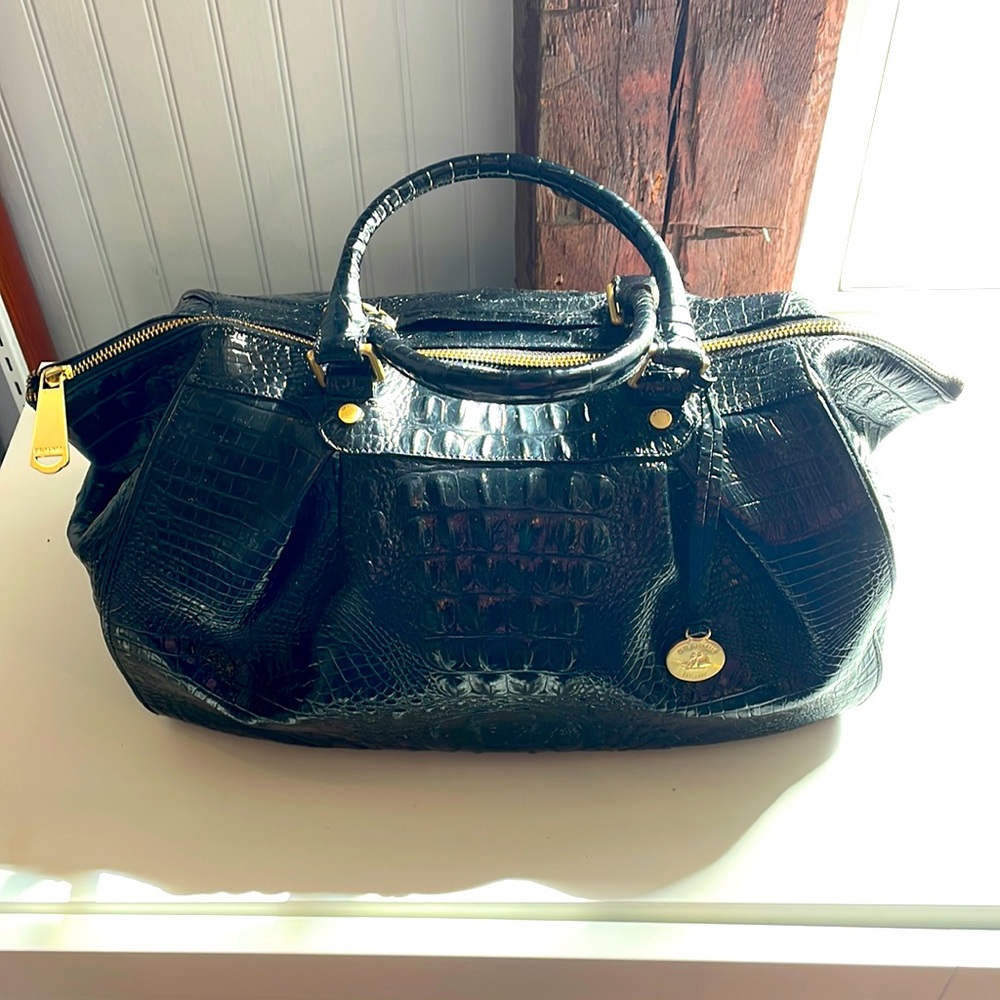 Brahmin Faye Satchel Black Melbourne